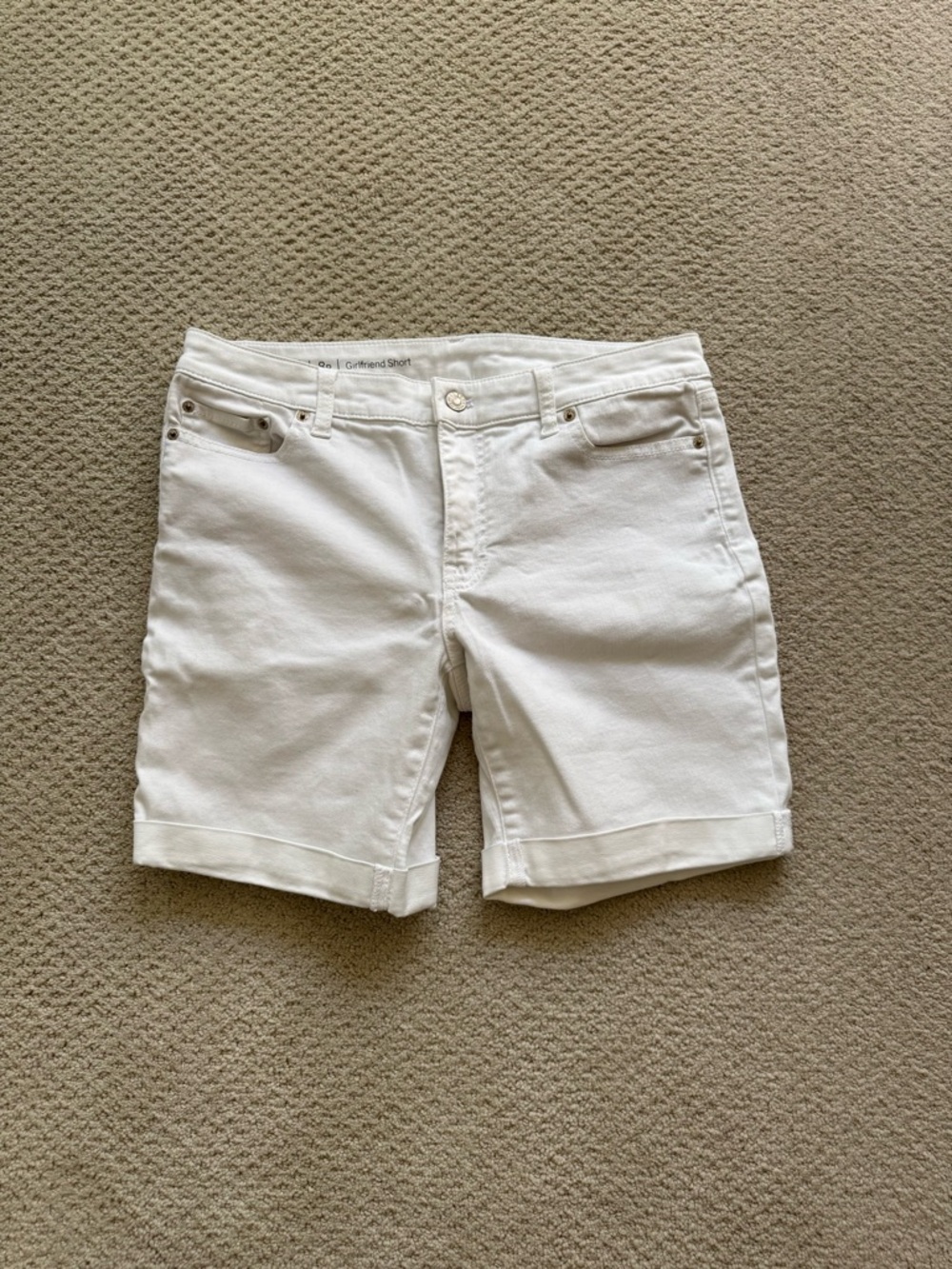 Talbots White Denim flawless  girlfriend Shorts
